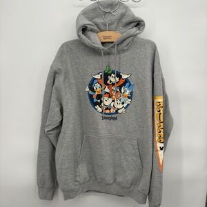 Disneyland Parks 2023 Grey‎ Hoodie Size Unisex Large Mickey Goofy Donald Duck